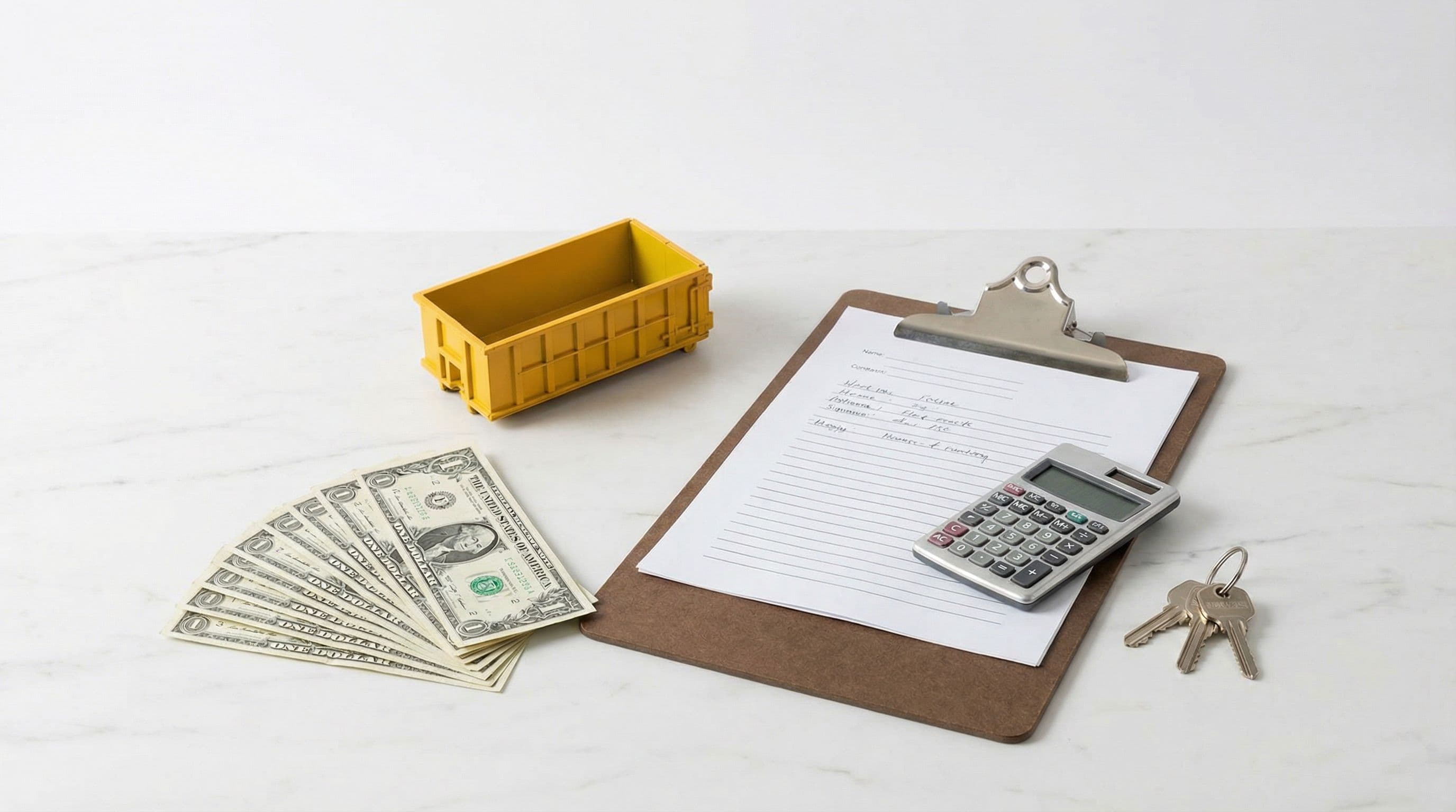 Dumpster rental pricing breakdown visual